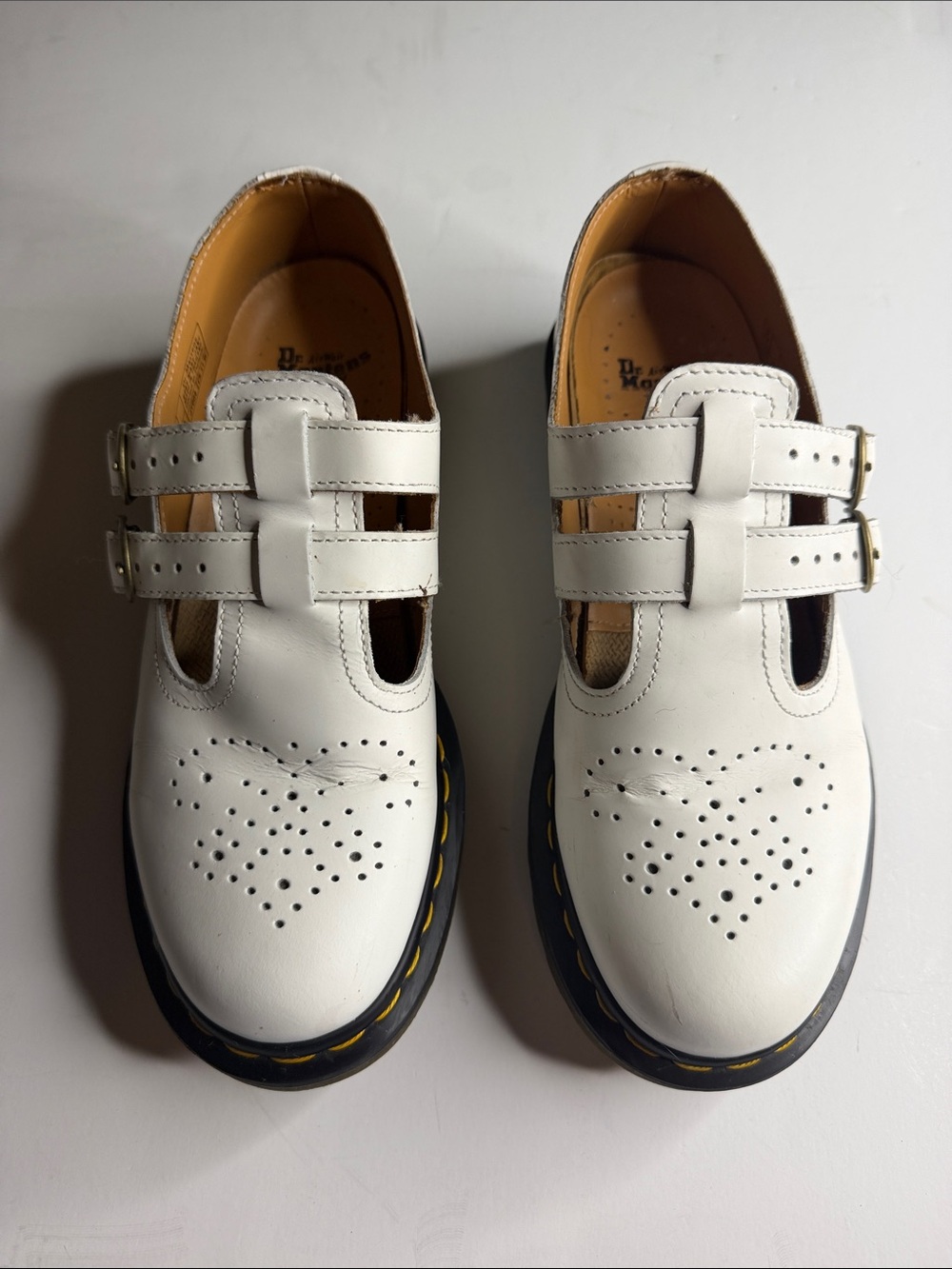 Dr. Martens White 8065 Mary Jane Oxfords Size 8